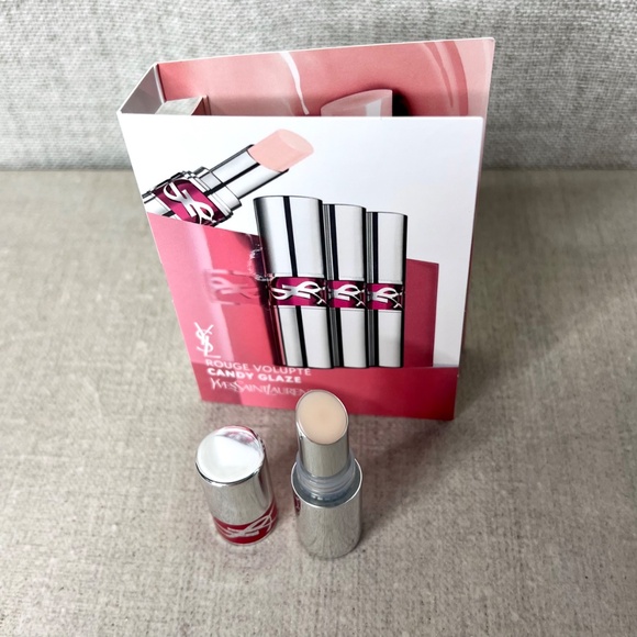 ❤️ YSL Rouge Volupte Candy Glaze Double Care Balm mini in 02 - Picture 2 of 8